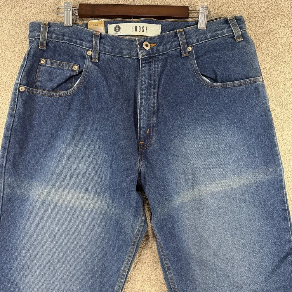 VTG Arizona Jeans 36/30 Y2K Loose Fit New Distressed Old Stock Skater Relaxed